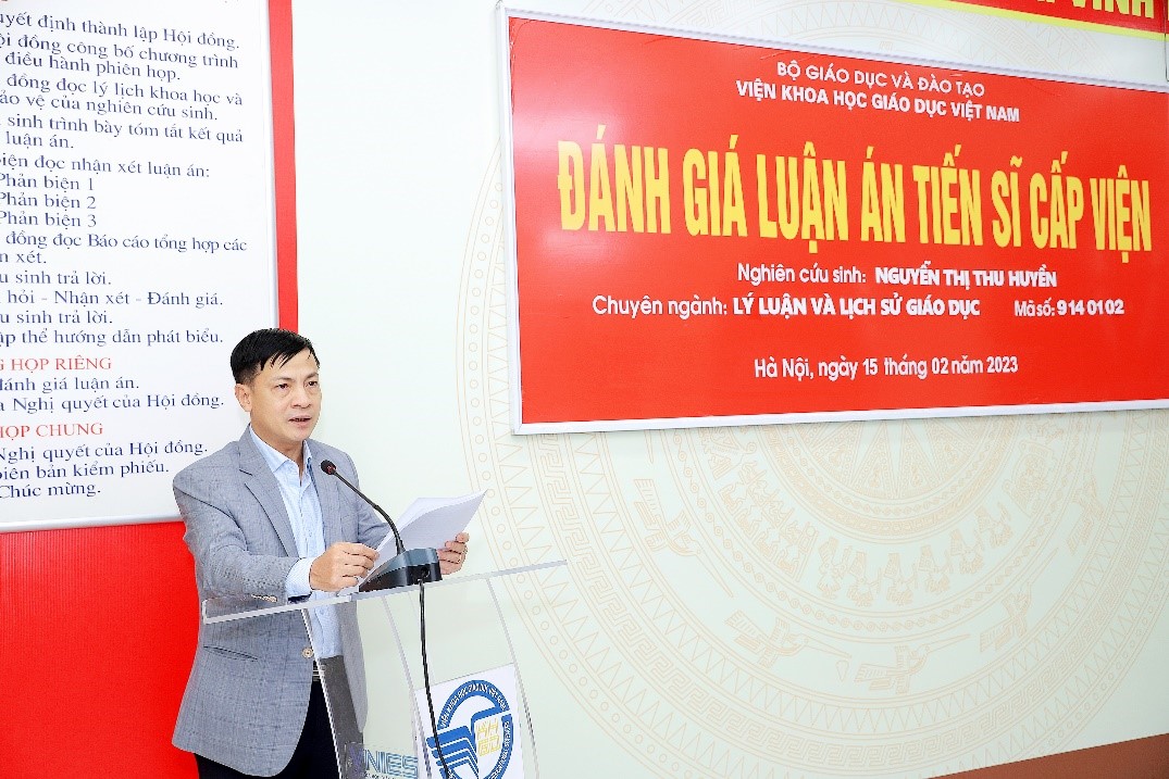 PGS.TS Trần Huy Hoàng, Chủ tịch hội đồng đánh giá Luận án công bố kết quả