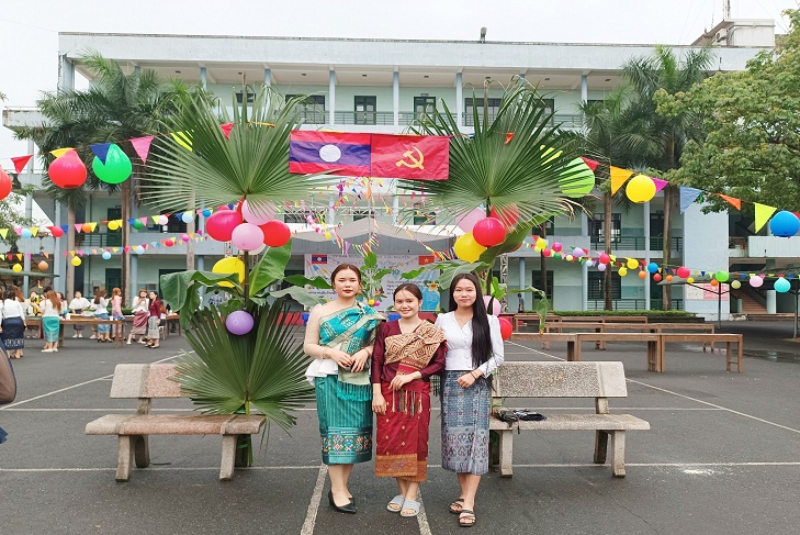 Lưu học sinh Lào và Campuchia tại trường Cao đẳng Thái Nguyên đón Tết cổ truyền Bunpimay 2566 - Lào và Chol Chnam Thmay 2567 - Campuchia