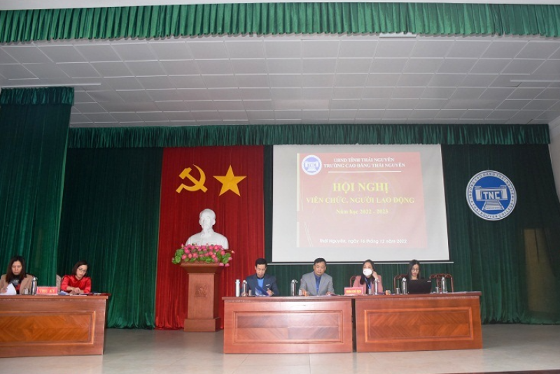 Trường Cao đẳng Thái Nguyên tổ chức thành công Hội nghị đại biểu viên chức, người lao động năm học 2022 - 2023
