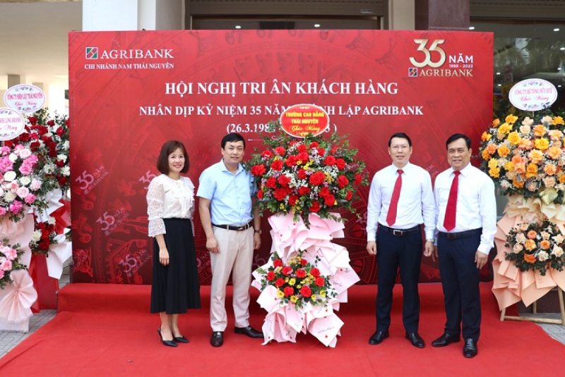 Trường Cao đẳng Thái Nguyên chúc mừng 35 năm thành lập Agribank (26/3/1988 - 26/3/2023)