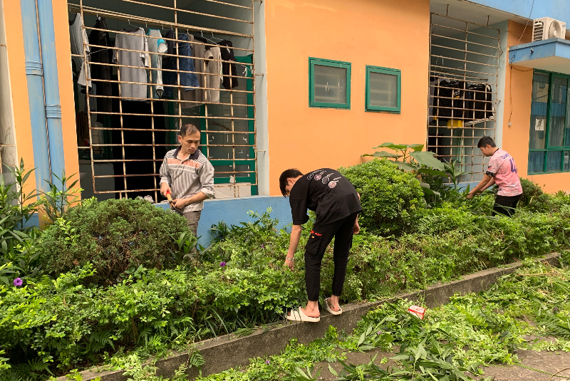 Công tác đảm bảo vệ sinh khu Nội trú