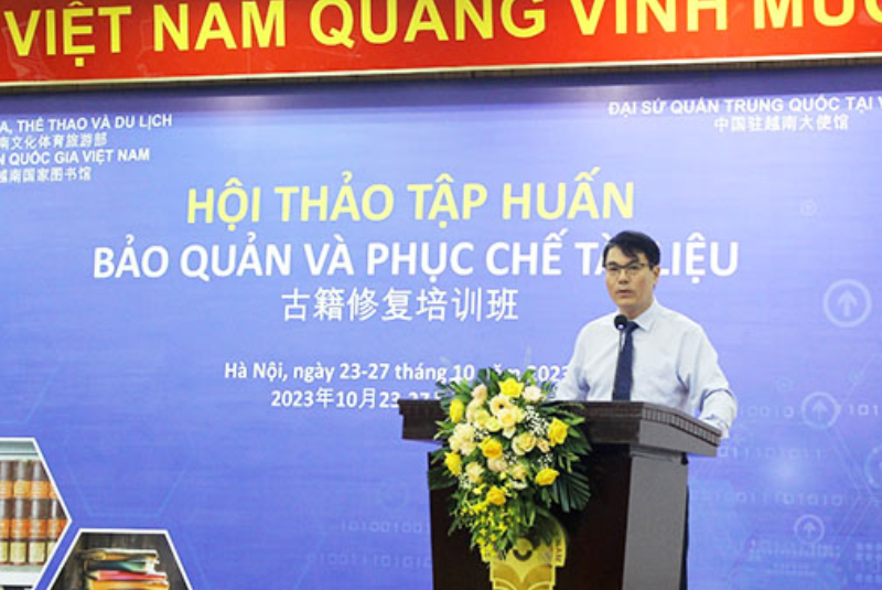 Hội thảo Tập huấn Bảo quản, phục chế tài liệu tại Thư viện Quốc gia Việt Nam