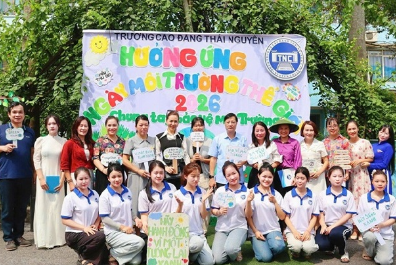 Trường Cao đẳng Thái Nguyên tổ chức sự kiện hưởng ứng Ngày Môi trường Thế giới năm 2026