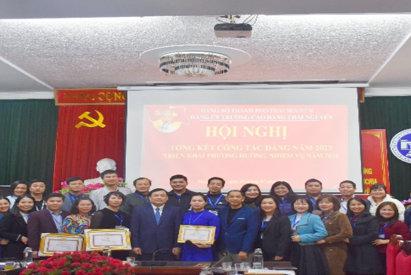 Đảng bộ Trường Cao đẳng Thái Nguyên tổ chức Hội nghị tổng kết công tác Đảng năm 2023 và triển khai phương hướng, nhiệm vụ năm 2024