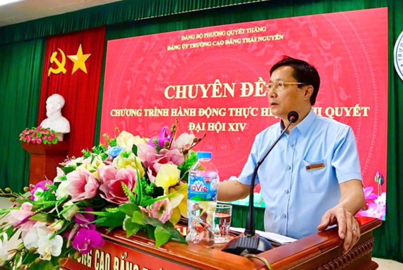 Đảng bộ Trường Cao đẳng Thái Nguyên tổ chức Hội nghị nghiên cứu, học tập, quán triệt và triển khai thực hiện Nghị quyết Đại hội XIV của Đảng