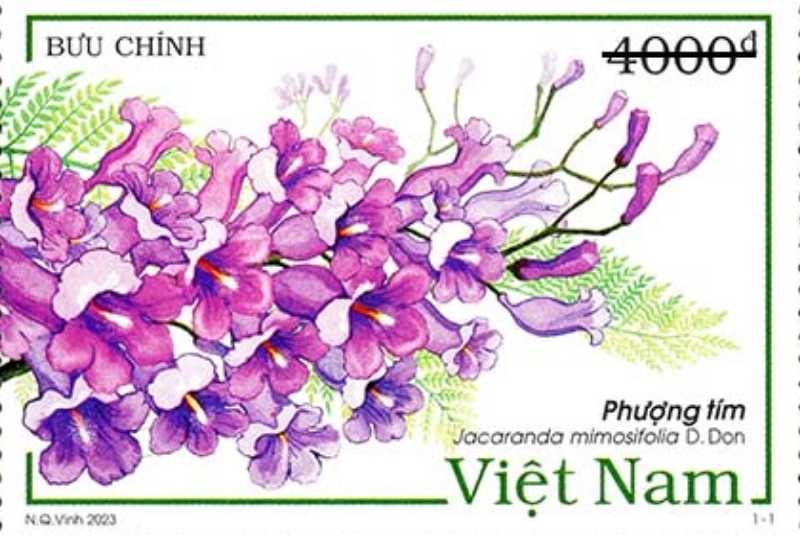 Tổng công ty Bưu điện Việt Nam giới thiệu bộ tem "Phượng tím"