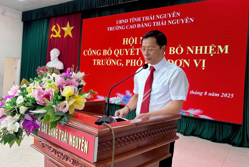Trường Cao đẳng Thái Nguyên tổ chức hội nghị công bố các quyết định bổ nhiệm trường, phó các đơn vị trong nhà trường